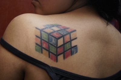 rubick cube tattoo