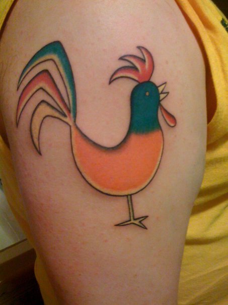 tatuaje de un gallo