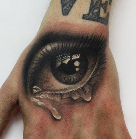 tatuaje ojo llorando