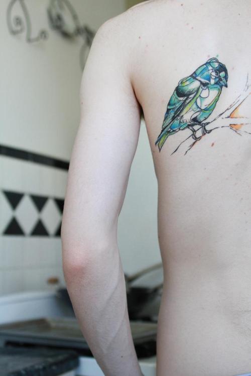 tatuaje dibujo pájaro