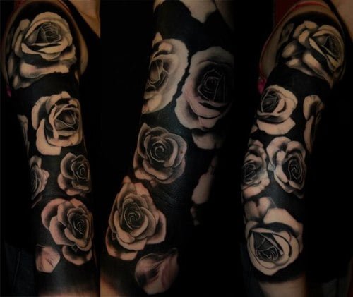 Tattoo rosas blancas