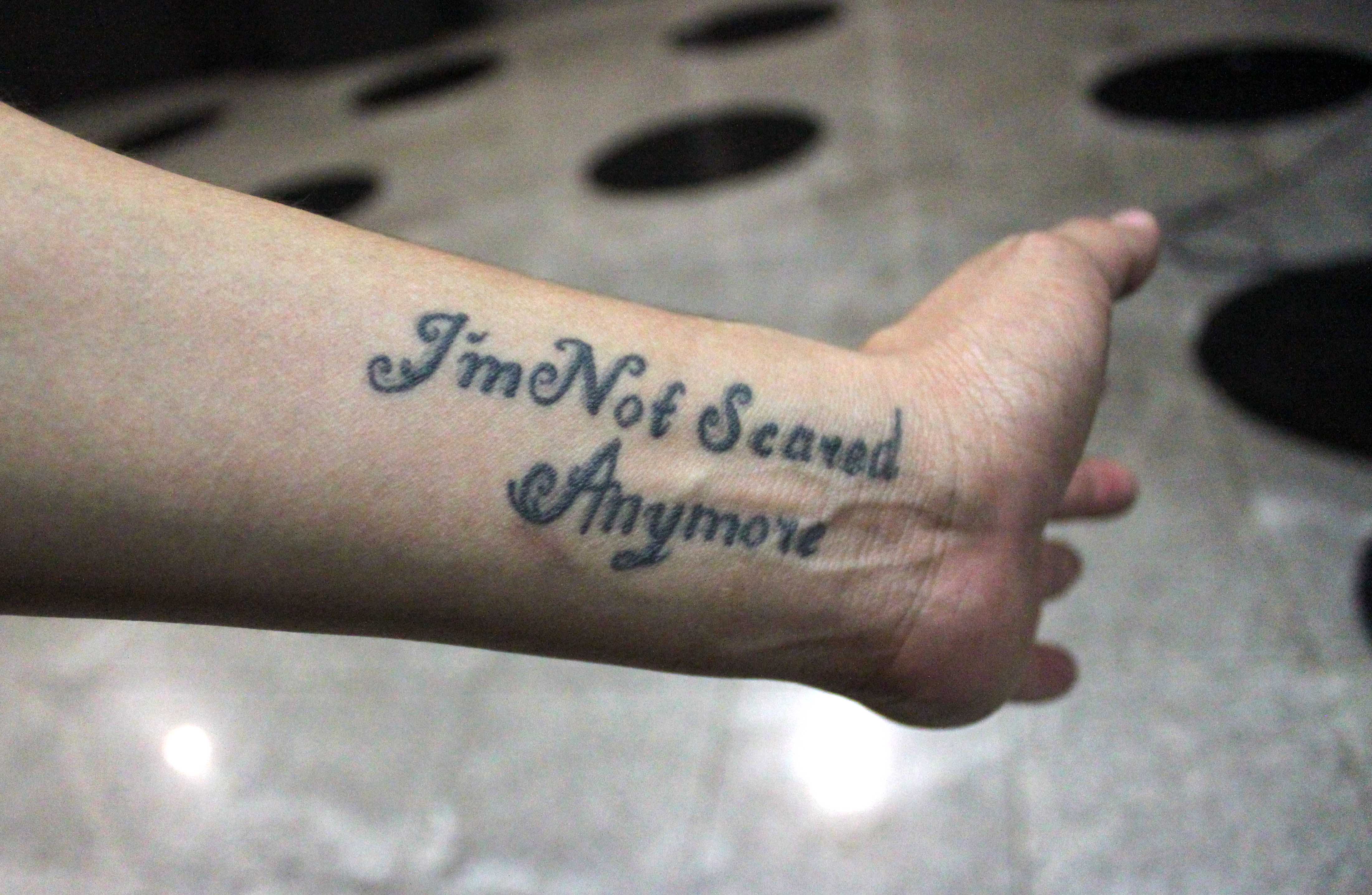 Im not scared anymore tattoo