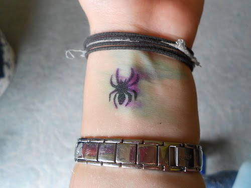 spider tattoo spider wrist tattoo