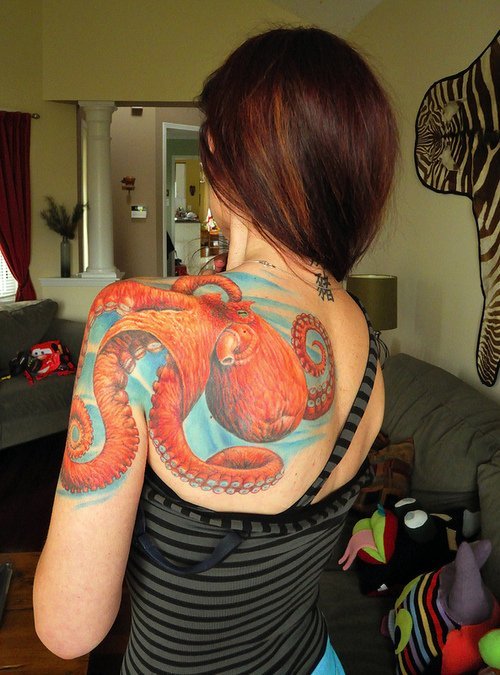 Octopus tattoo for women