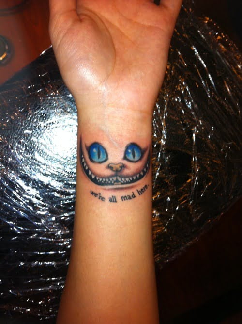 tatuaje gato de cheshire Tim Burton