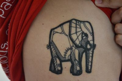 elephant tattoo unique