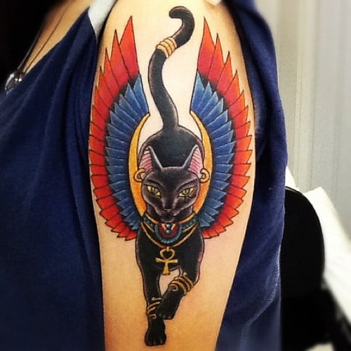 Egyptian cat tattoo