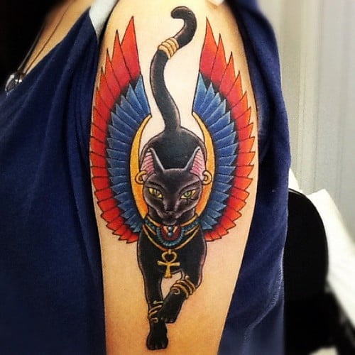 Tatuaje gato egipcio Egyptian cat tattoo