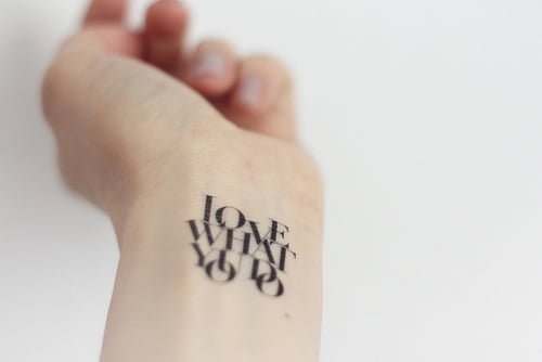 Love Wrist tattoo
