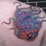 Octopus back tattoo