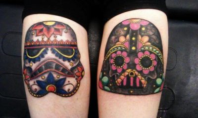 Skulls Star Wars tattoos