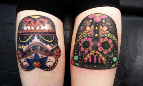 Skulls Star Wars tattoos