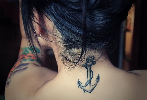 Anchor tattoo for girls