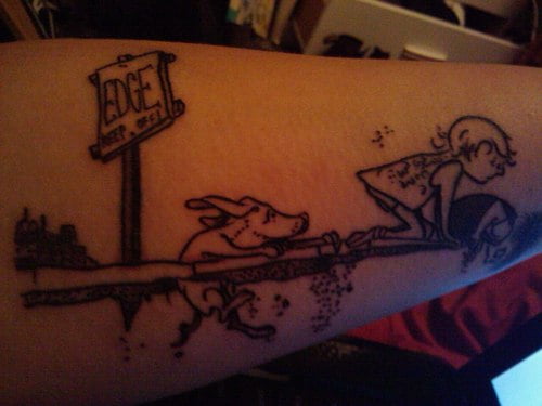 tatuaje caricatura Shel Silverstein