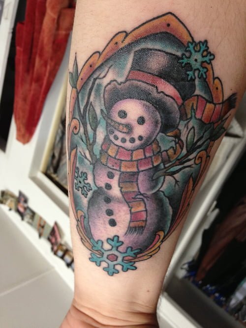 Snowman tattoo