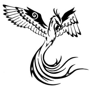 phoenix tribal tattoo design