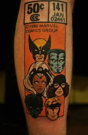 Clasic comic tattoo