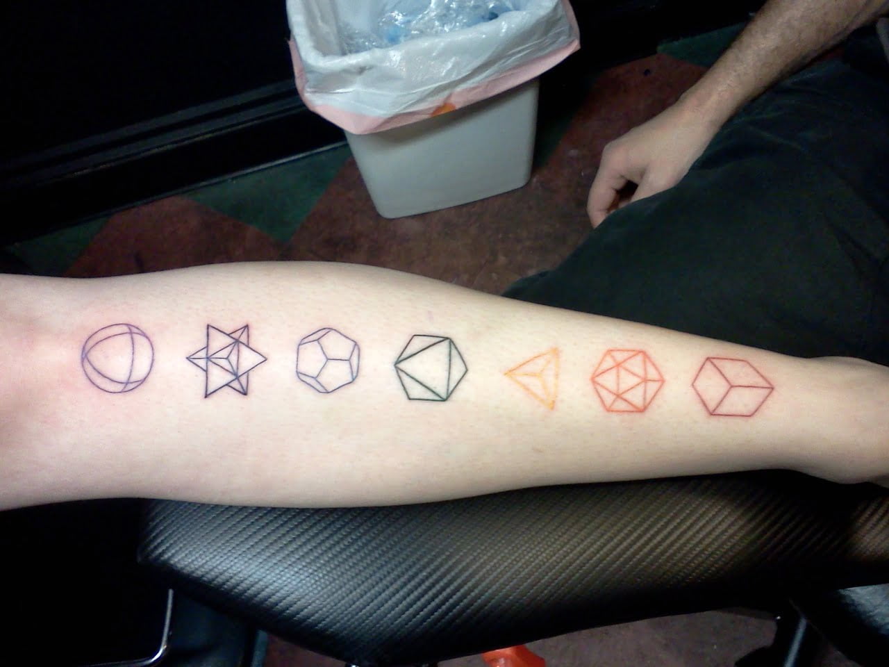 Platonic solids tattoo