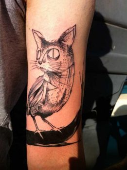 Cat-Bird tattoo