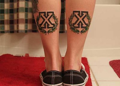 Double X tattoo
