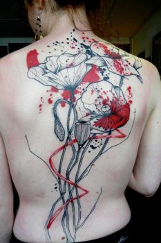 flower tattoos on the back