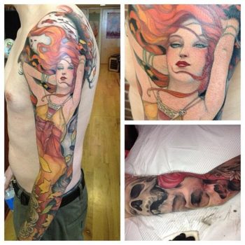 Art nouveau style tattoo