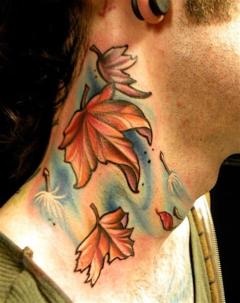 Tatuajes hojas de otoño