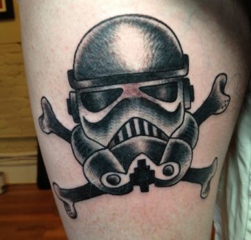 Tatuaje StormTrooper y Calavera