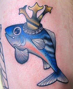 Fish with crown