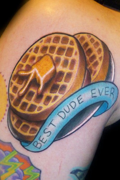 Waffle tattoo
