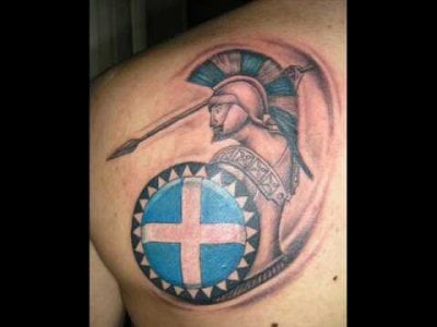 Spartan soldier tattoo