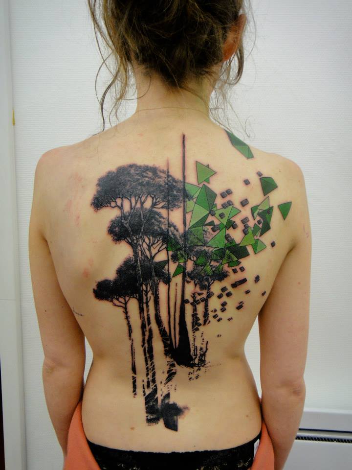Tatuaje de árboles
