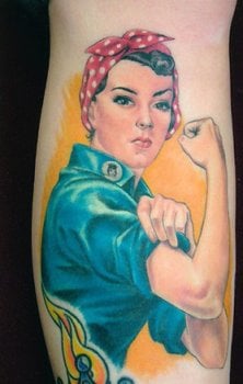 Tatuaje Rosie remachadora