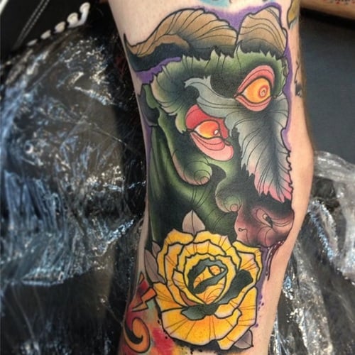 Tatuaje macho cabrío