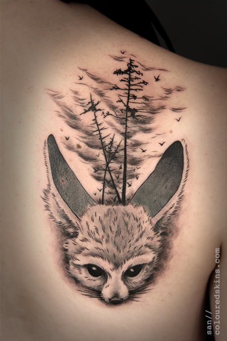 Tatuaje zorrillo desierto