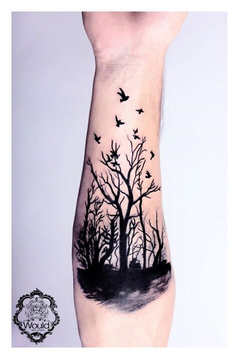Tatuaje bosque tenebroso.