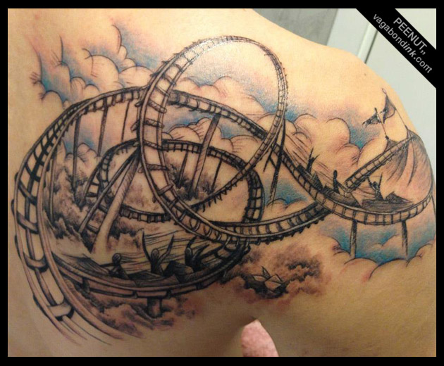 Tatuaje montaña rusa