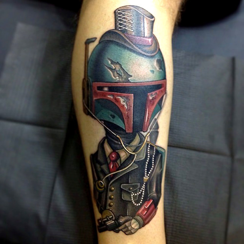 Tatuaje Boba fett elegante