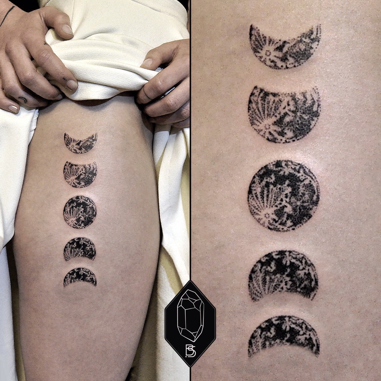 Tatuaje fases lunares