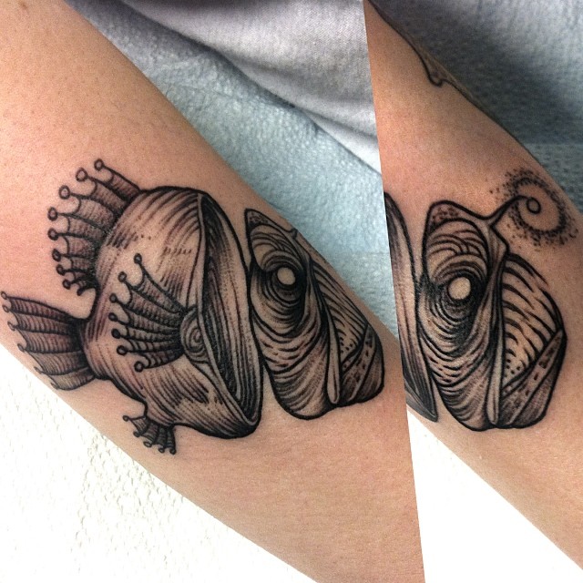 Tatuaje pez pescador