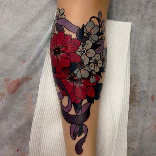 Tatuaje ramo de flores