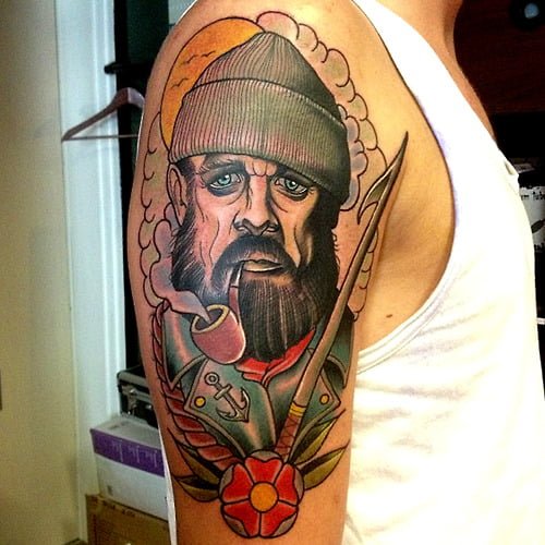 Tatuaje lobo de mar