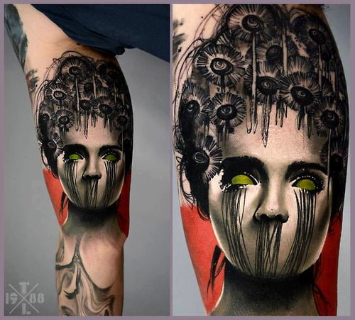 Tatuaje mujer tenebrosa