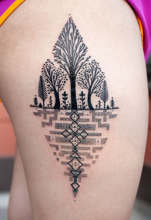 Tatuaje bosque