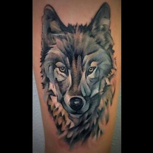 Tatuaje cabeza de lobo