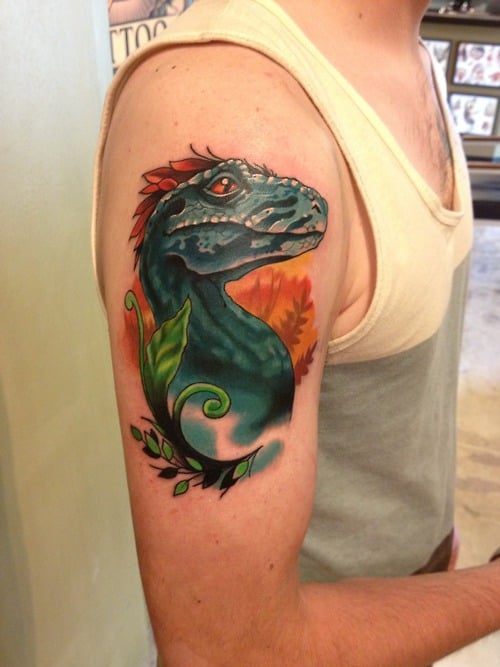 Tatuaje dragón azul