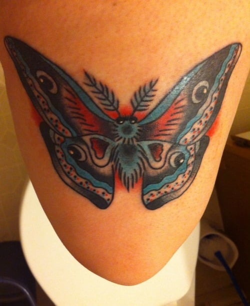 Tatuaje mariposa azul