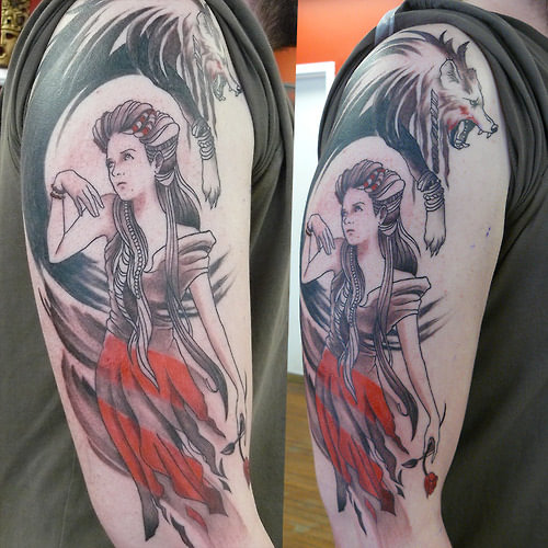 Tatuaje Bella y Bestia