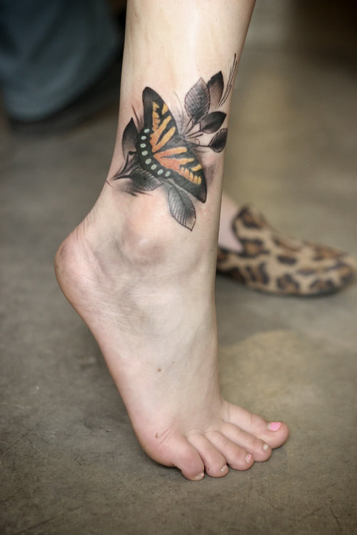 Tatuaje mariposa monarca