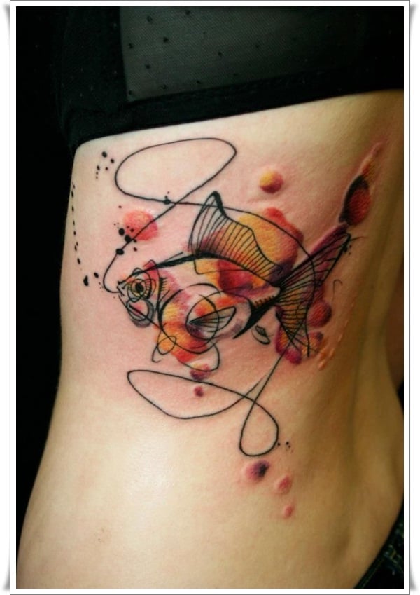 Tatuaje pez de colores